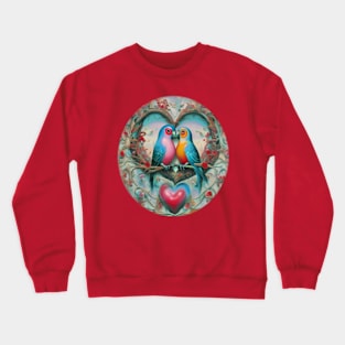 Lovebird parrots Crewneck Sweatshirt